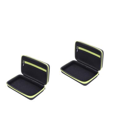 Beavorty 2-box holder for razors shaving container Eva razor case razor holder zipper container 1PCSx2pcs Greenx2pcs