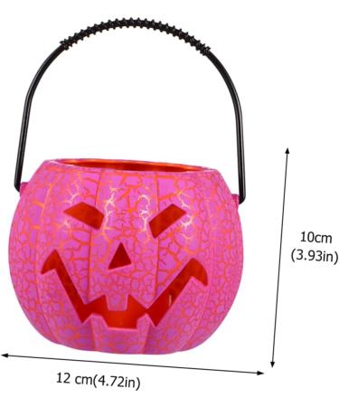 HOMSFOU 3 Pcs Glowing Crackle Purple Pumpkin Fall Pumpkin Decor Halloween Party Decorations Fall Centerpieces Trick or Treat Candy Buckets Halloween Paper Lantern Accessories Rural Plastic - Buy Online on SooperMarket.com