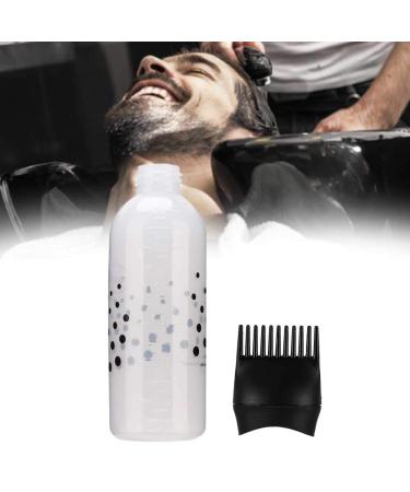 Root Comb Applicator Bottle Hair Coloring Bottle Shampoo Bottle for Barbershops Hairdressing Tool Hair Salons Squeeze Bottle(black)