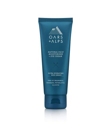 Oars + Alps Natural Face Moisturizer and Eye Cream  Hydrates Skin with Shea Butter and Jojoba Oil  Anti Aging  Vegan and Gluten Free 2.50 Fl Oz (Pack of 1)