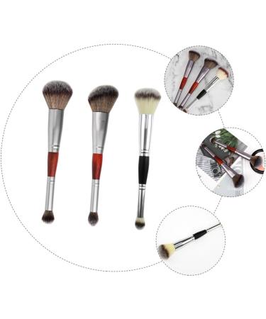 PLAFOPE 3pcs Double-ended Makeup Brush Cosmetic Supplies Cosmetic Brush Blush Brush Artificial Fiber - Buy Online on SooperMarket.com