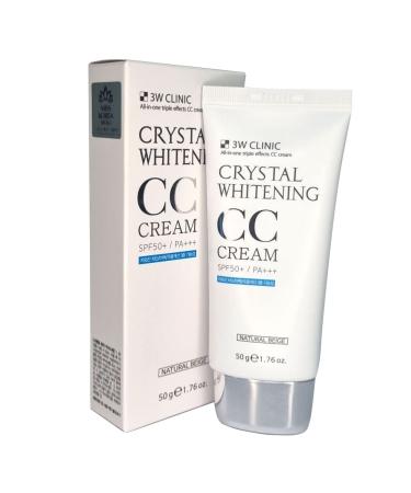 3W CLINIC Crystal CC Cream 50ml SPF50 PA+++ ( Natural Beige)/ Multi-CC cream Sun Block / Korean Cosmetics