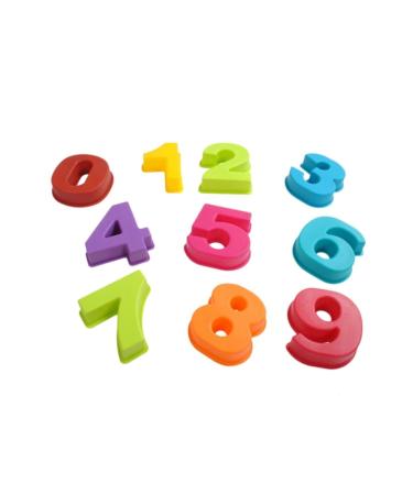 Alipis 10pcs Silicone Molds Silicone Baking Mold Number Molds Number Fondant Mold 10 Piece Set Fudge