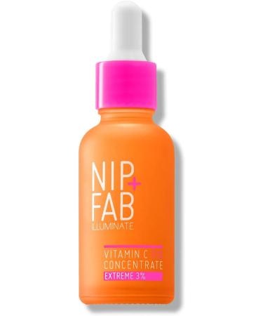 Nip + Fab Vitamin C Fix Booster Face Drops Moisturizing Hydrating Antioxidant Face Brightener for Skin Brightening and Toning with Acai Fruit Extract and Panthenol 30 ml - Buy Online on SooperMarket.com