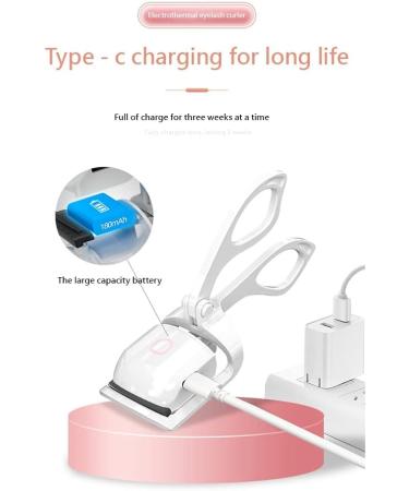 Aposous Heated Eyelash Curler Electric Temperature Control Charging Mini Portable Electric Perm Eyelash Curler Blue - Buy Online on SooperMarket.com