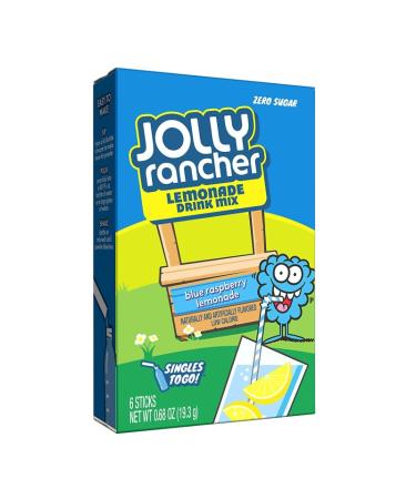 Jolly Rancher Singles To Go Lemonade Drink Mix 6 pack - Blue Raspberry Lemonade