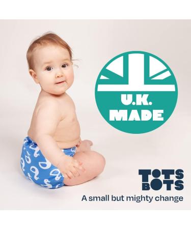 TotsBots Bamboozle Reusable Nappy - Eco-Friendly Bamboo Nappy for Babies & Toddlers | Fluffy Clouds Size 2 (9-35lbs) - Buy Online on SooperMarket.com