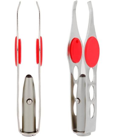 1PC Tweezers With Light Stainless Steel Eyebrow Tweezer Hair Removal Spotlight Eyelash Tweezer Professional Beauty Tools Illuminate Dark Areas Eyebrow Tweezers - Buy Online on SooperMarket.com