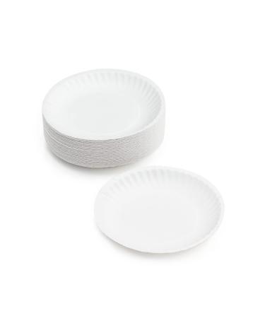 Hygloss Products 6" Uncoated White Paper Plates Bulk, 6 Inch, 1000 pack, Disposable Plates For Food, Dessert Or Crafts 6-Inch 1,000-Pk