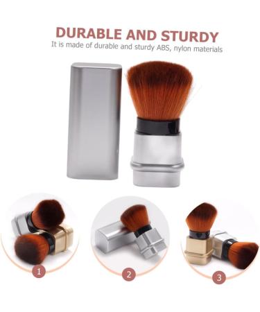 Didiseaon Nail Dust Brush Nail Cleaning Brush Puff Nail Display Stand Makeup Powder Brush Retractable Tube Brush Makeup Blush Highlighter Mineral Nylon Wool Travel Makeup Tools 8.2x3.3cm Silver - Buy Online on SooperMarket.com