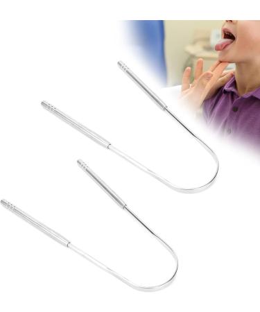 U-Shaped Tongue Scraper - 2 PCS Stainless Steel Tongue Cleaner for Oral Health & Bad Breath Removal - Buy Online on SooperMarket.com