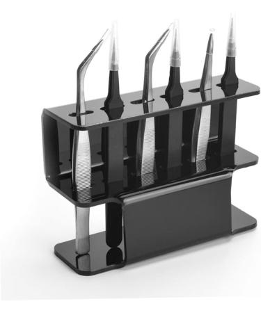 Tweezer stand Tweezer Stand 6 Holes Eyelash Tool Holder Acrylic Eyelashes Extension Supplies Display Black - Buy Online on SooperMarket.com