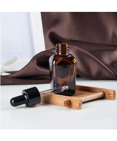 VASANA 3PCS Refillable Thicken Square Amber Glass Essential Oil Dropper Bottles With Glass Eye Dropper Cosmetic Sample Aromatherapy Elite Fluid Jars Travel Containers 20ml/0.67oz - Buy Online on SooperMarket.com