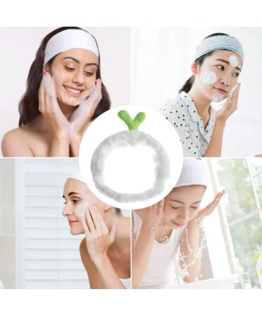 Makeup Headband Elastic Sprout Head Wraps Face Washing Hair Bands White shower head wraps - Buy Online on SooperMarket.com