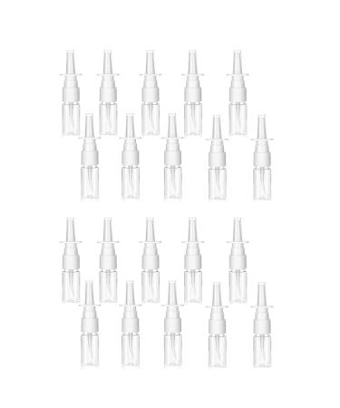 JOUSE 20Piece Nasal Spray Bottle Clear Small Empty Nose Spray Bottle Reusable Fine Mist Sprayers for Travel 10ML