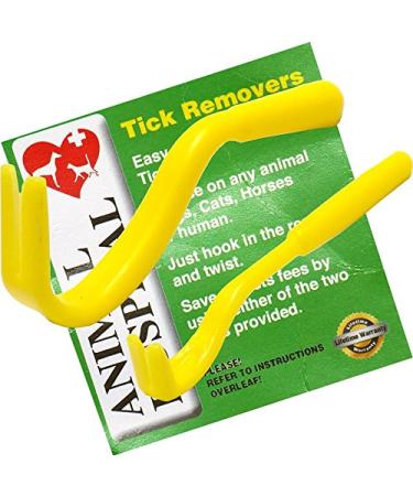 Tick Removers From Animal Hospital Pack of Two (one big one small) The Best Most Effective Tick Removal Tool on The Market Used For The Safe Removal Of Ticks From Dogs Horses Cats Sheep or Human 1 Pack