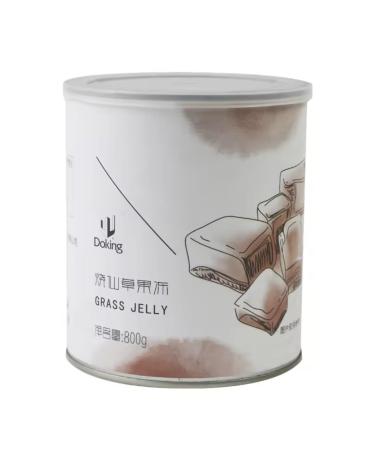 Starry Mart Doking Jelly for Bubble Tea Dessert Topping 800g (Grass Jelly)