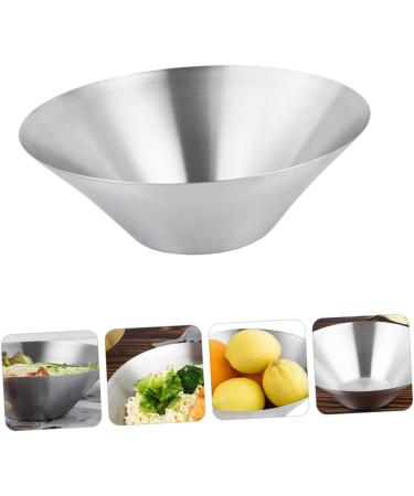 Zerodeko 3 Pcs Stainless Steel Hat Bowl Stainless Steel Ramen Bowl Large Metal Mixing Bowl Japanese Bowl Japanese Ramen Bowl Salad Mixing Bowl Party Bowl Food Single Layer Hat Bowl Silverx3pcs 22.5X8.3X7.5CMx3pcs - Buy Online on SooperMarket.com