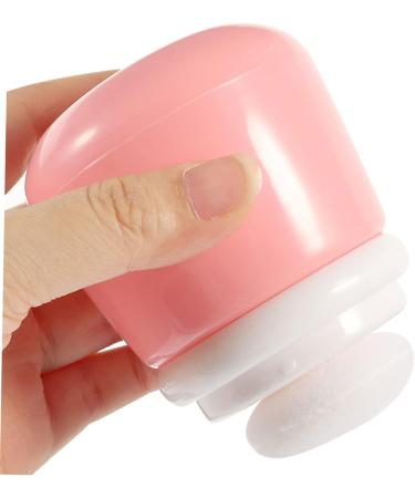 Beavorty 6-Piece Baby Powder Puff Set with Storage Bottle | Travel-Friendly Kit for Newborns | Loose Powder Sponge Container | Pink, 10x7CM - Buy Online on SooperMarket.com