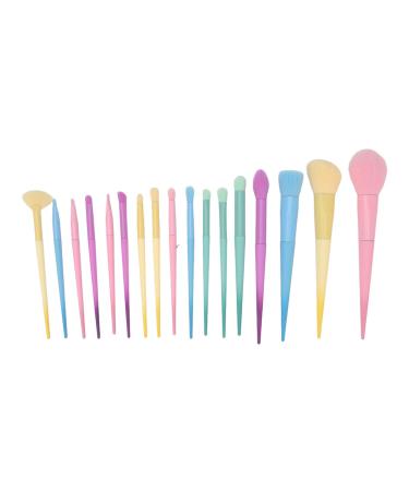 Stylish Candy Colored 17Piece Soft Makeup Brush Set Aluminum Tube For Dating Party Outdoor Glam