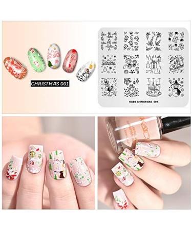 Christmas Theme Nail Art Stamping Plate - Winter Snowflake, Cartoon Snowman, Santa, Turkey Dinner Pattern - DIY Manicure Print Tool - Buy Online on SooperMarket.com