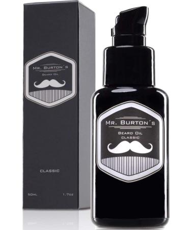 Bart l Men - Mr. Burton s Beard Oil Classic with argan oil - Made in Germany 50ml promotes healthy beard growth - beard care for men