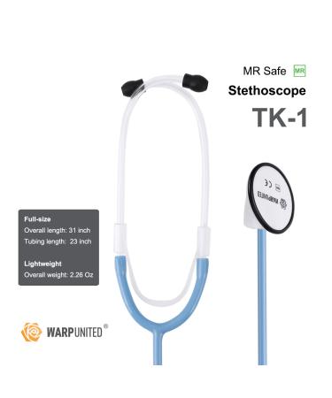 TK-1 Professional MR Safe Stethoscope - Dual-Frequency in Maya Blue | International Shipping Available - Buy Online on SooperMarket.com