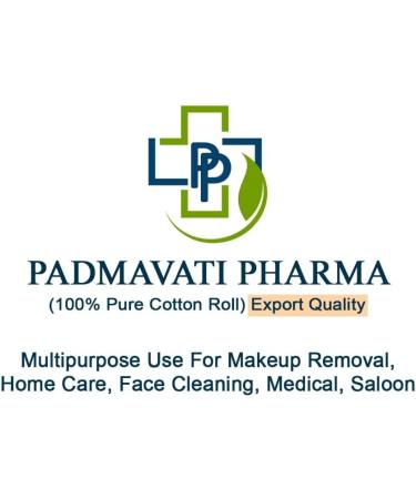 Padmati Pharma Absorbent Pure Cotton Wool Roll - 400 MG | Ultra Soft Makeup Remover & Toner Application | Cotton Facial Cleansing Wipes for Salons - Buy Online on SooperMarket.com