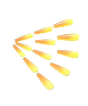 Brishow Coffin Artificial Nails - Long Gradient Ballerina Acrylic Press-On Nails | 24 Pcs for Women & Girls - Buy Online on SooperMarket.com