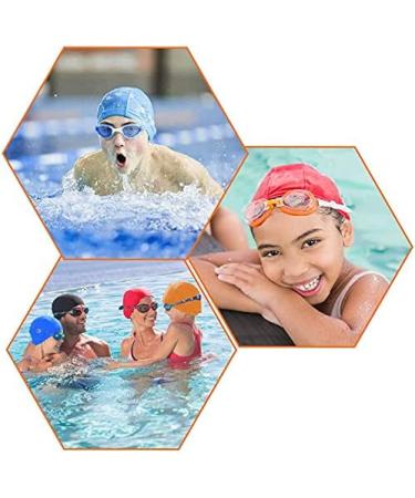 Buy Comfortable Bathing Caps for Kids & Adults - 2-Pack Elastic Swim Caps with Earplugs & Nasal Clip - Buy Online on SooperMarket.com