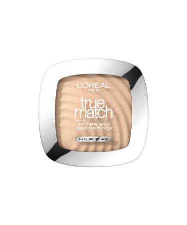 L'Or al Paris Powder Foundation Super-Blendable With Hyaluronic Acid Light Texture for a Flawless Finish True Match Perfecting Powder C1 1C - Rose Ivory 9 g (Pack of 1)