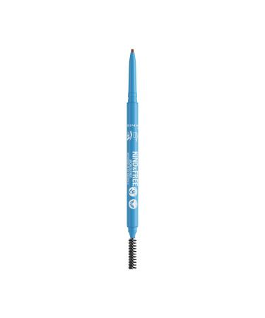 Rimmel London - Kind & Free Brow Definer Dual Ended Ultra Fine Tip and Spoolie NO mineral oils Vegan Formula - Warm Brown - 3