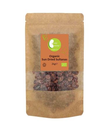 Organic Sun Dried Sultanas - Certified Organic- by Busy Beans Organic (2kg)