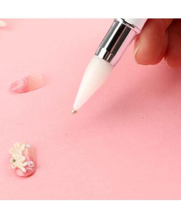 Nail Point Drill Pen Dual Heads Crystal Beads Picker Dotting Wax Pencil Manicure Art Tool White Brushes - Buy Online on SooperMarket.com