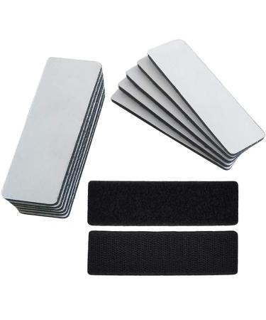 Rena Chris Hook and Loop Strips with Adhesive | 2 x 6 Inch 16 Sets | Double-Sided Interlocking Mounting Tape for Couch Cushions  Suitable for School Classroom  Office  Home- Black