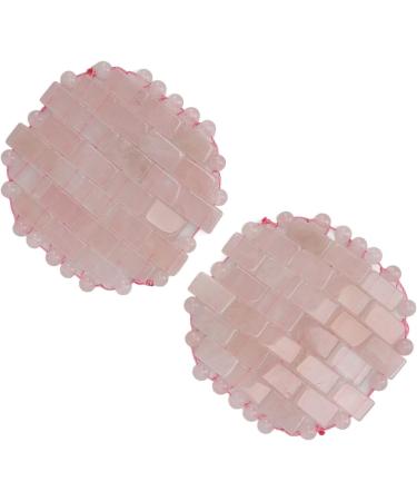 Jauarta 2 Pack Rose Quartz Eye Pads - Migraine Relief Reduces Puffiness & Wrinkles - Cooling Eye Covers for Soothing Relaxation - Buy Online on SooperMarket.com
