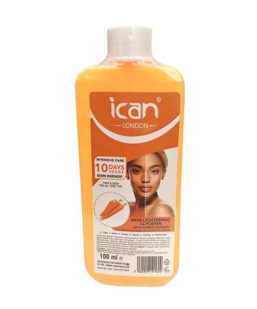 ican London Carrot Extract Skin Lightening Glycerine 100ml