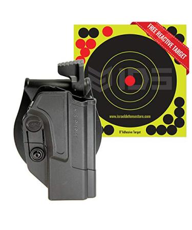 Orpaz Holster for All 1911 w/wo Rail - Colt, Sig Sauer, Kimber, S&W, Taurus, Ruger and More, Tactical OWB Thumb Release 360 Roto Active Retention Polymer Level 2 Safety Holster