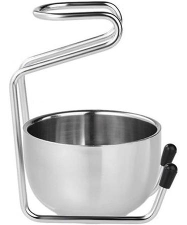 Vepoty 2-in-1 Stainless Steel Shaving Mug & Brush Stand Holder | Premium Grooming Tool for a Perfect Shave - International Shipping Available - Buy Online on SooperMarket.com