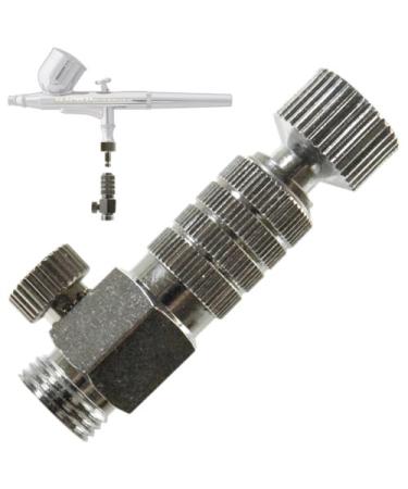 Master Airbrush Brand Airbrush Quick Release Disconnect Coupler & Plug with Airbrush Airflow Adjustment Control Valve 1/8 in. BSP Male and Female Connections