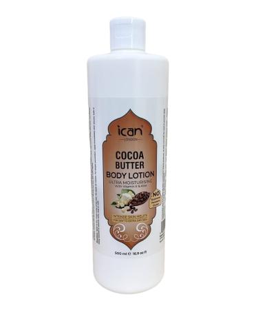 ican London Natural Cocoa Butter Ultra Moisturising Body Lotion With Vitamin E And Aloe Extract 500ml
