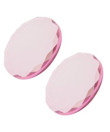 SGerste Adhesive Eyelash Extension Palette Holder Crystal Glass 4.5cm Pink 2 Pack