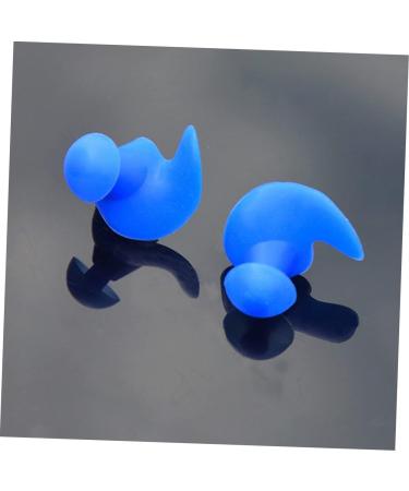 Unomor 5 Pairs Swimming & Diving Silicone Earplugs Set - Blue Pool Accessories with Nose Clip, Mute Sleeping Earbuds - Buy Online on SooperMarket.com