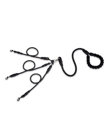 Techson 3 in 1 Dog Leashes with Padded Handle Durable Detachable Long Nylon Rope Lead for Double Triple Multiple Pet Puppy