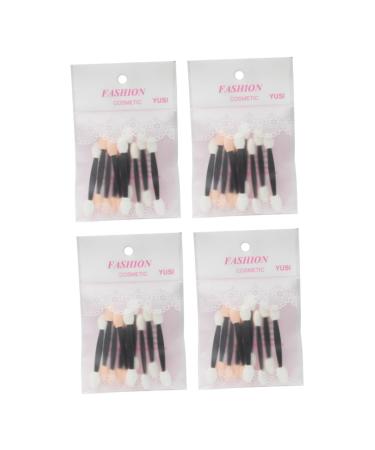 WOONEKY 40pcs Sponge Stick Flat Makeup Brush Mini Cosmetic Brushes Makeup Eye Shadow Plastic Abs