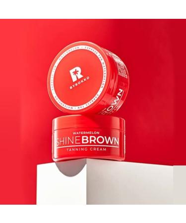 BYROKKO Original Shine Brown Watermelon Tanning Cream | 6.8 Fl Oz | Moisturizing Instant Tanning Jam with Natural Oils & Vitamin E | Ship Worldwide - Buy Online on SooperMarket.com