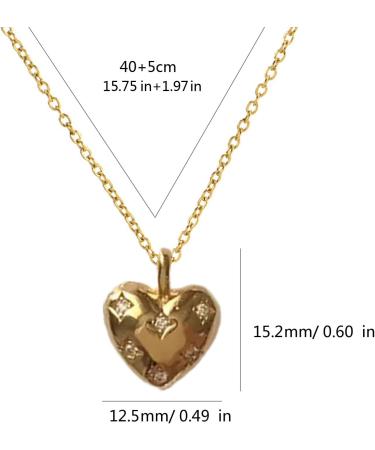 Oralgo Adjustable Heart Pendant Necklace - French Style Silver Collarbone Chain for Women & Girls - Buy Online on SooperMarket.com