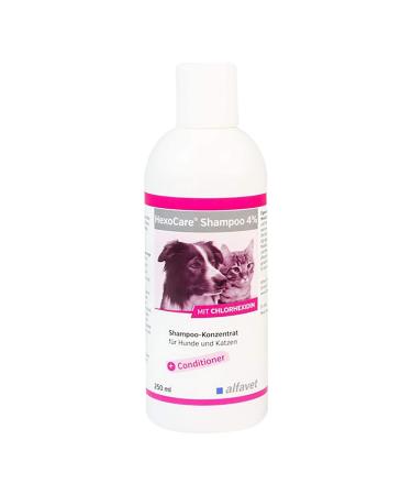 Alfavet Hexocare Shampoo 4% cleaning of skin and fur for dogs and cats concentrate and conditioner with chlorhexidine 250 ml 4% concentration