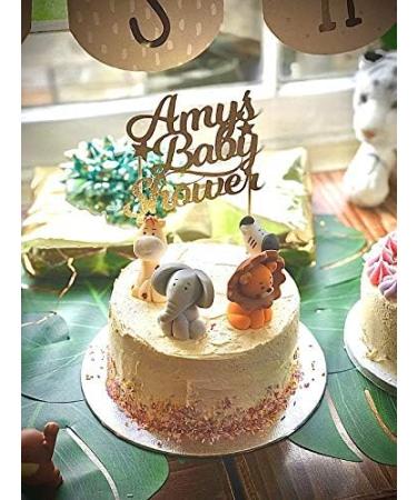 Personalised Giraffe Cake Topper - Edible Fondant Safari Jungle Cupcake Decorations with an Edible Glue - Kids Birthday Supplies - Buy Online on SooperMarket.com