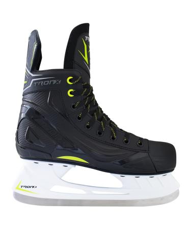 TronX Stryker 2.0 Senior Men Teen Kids Boys Ice Hockey Skates - All Adult and Junior Sizes - Great for Recreational and Intermediate Skating Skate Size 4 (Shoe Size 5)
